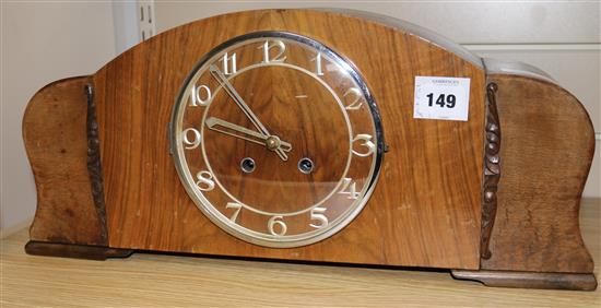 Walnut mantel Clock
